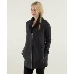 Lululemon Yin To My Yang Cardigan Size 2 Heathered Black